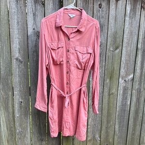 Time and Tru Pink Midi Dress